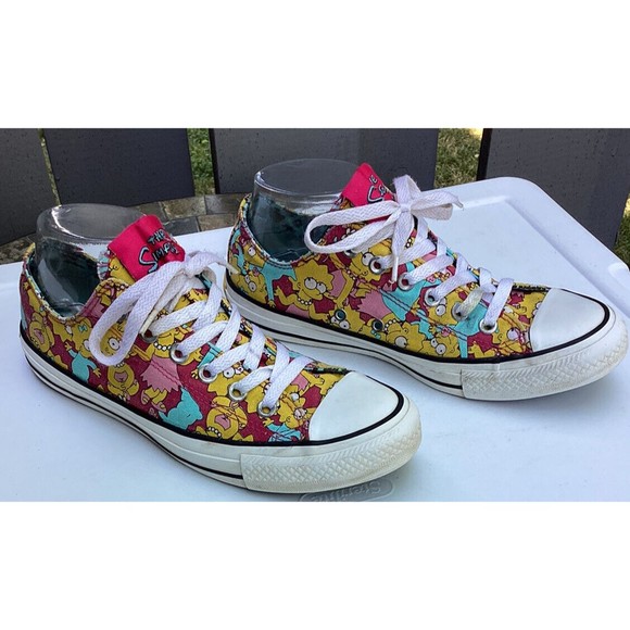 The Simpsons x Converse Maggie Lisa Ox Sneaker Shoes Sz Women 8 Men 6 Unisex - Picture 10 of 14
